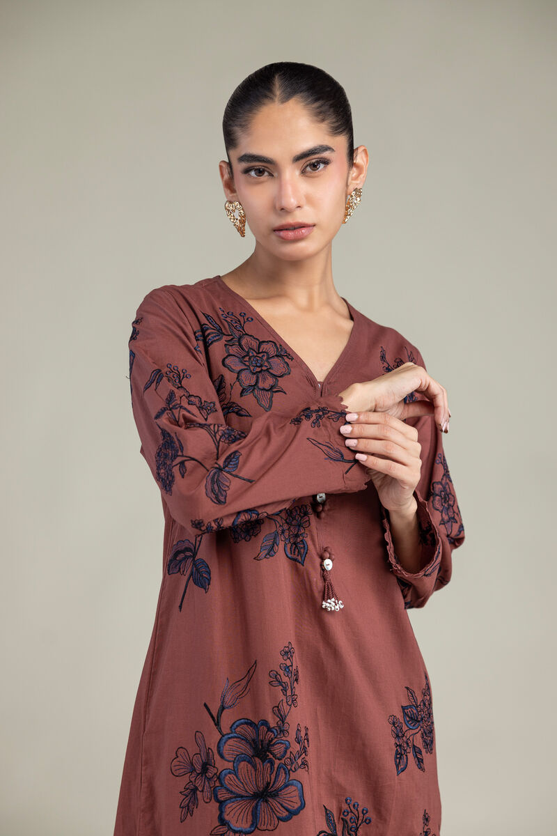 Embroidered | Cambric | Cambric Floral Kurta | USD 60.00