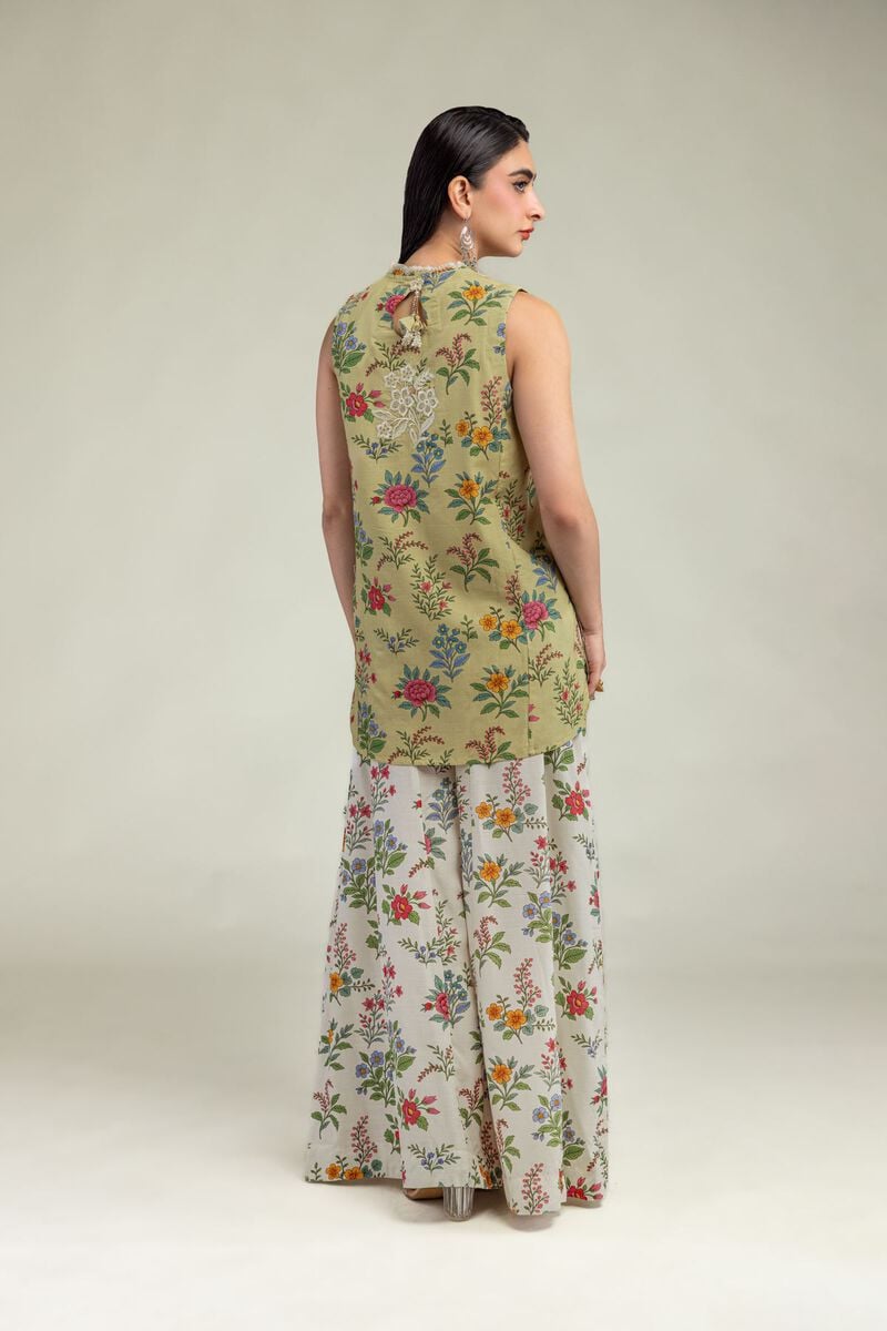 Embroidered | Raw Silk | Silk Sleeveless Kurta | USD 40.00