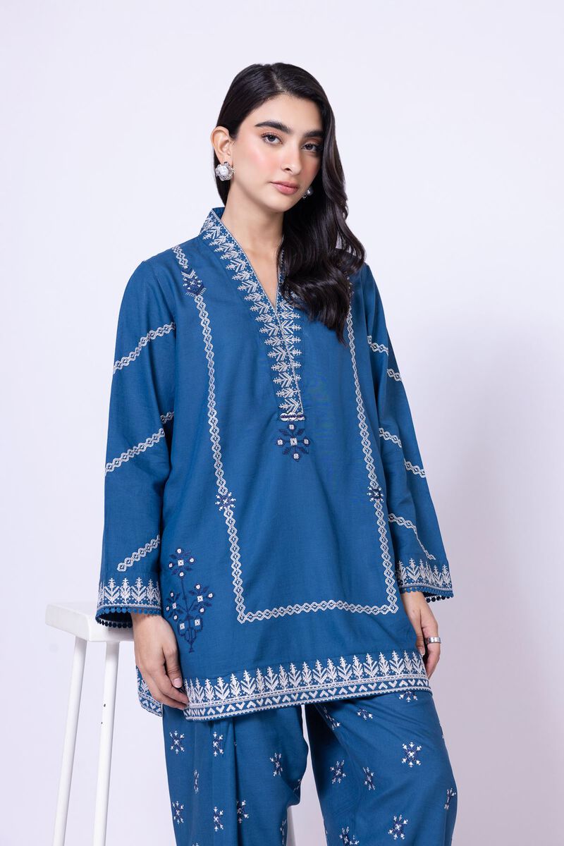 Embroidered | Dull Raw Silk | Kurta | USD 17.50