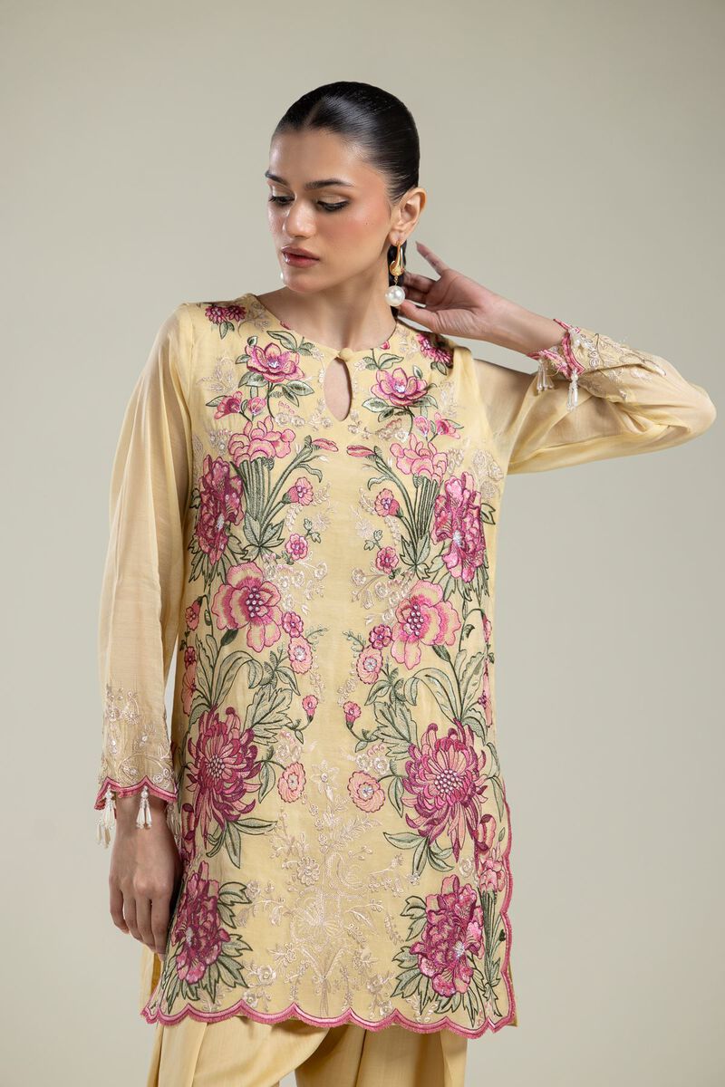 Paper Silk | Short Silk Kurta | USD 75.00