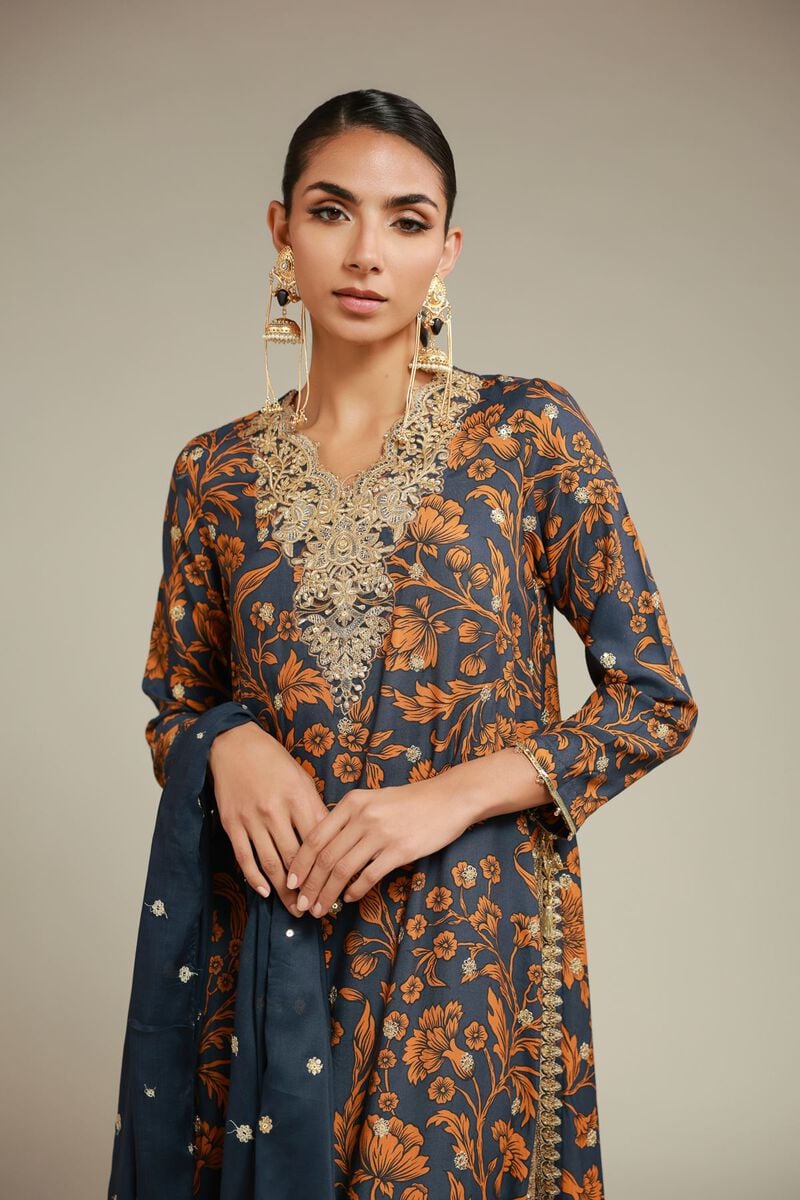 Embroidered | Raw Silk | 3 Piece Co-ord Set | USD 145.00