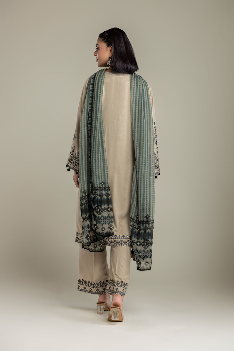 Embroidered | Raw Silk | 3 Piece Tailored | USD 105.00