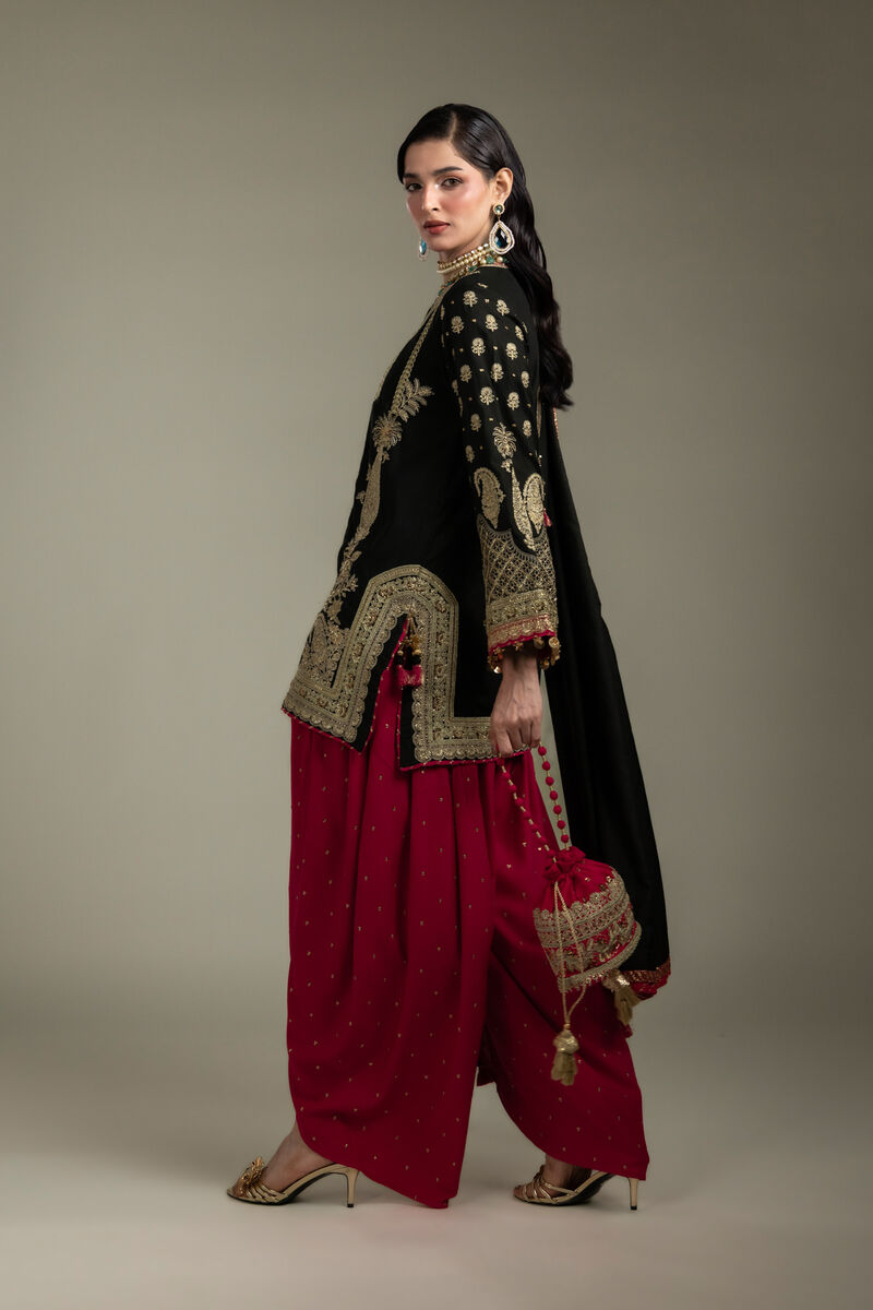Embroidered | Raw Silk | 3-Piece Co-ord Set | USD 210.00