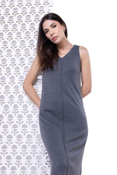 Dyed | Variegated Rib | Maxi Dress | USD 7.50
