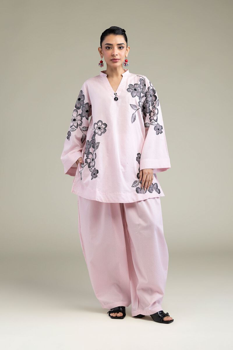 Embroidered | Cotton Dobby | Solid Pink Shalwar  | USD 30.00