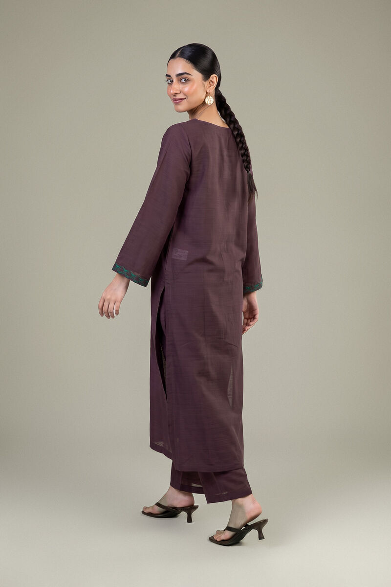 Embroidered | Light Khaddar | Longline V-Neck Kurta | USD 35.00