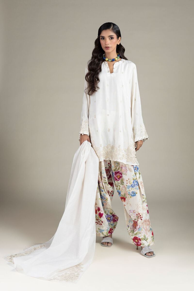 Embroidered | Raw Silk | Tailored Silk Suit | USD 85.00