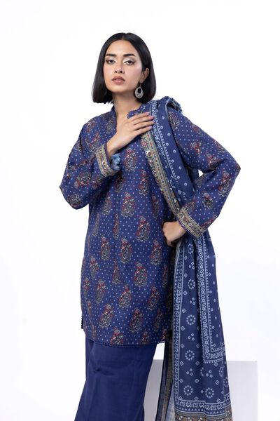Printed | Textured Cotton | Tailored 3 Piece | USD 45.00