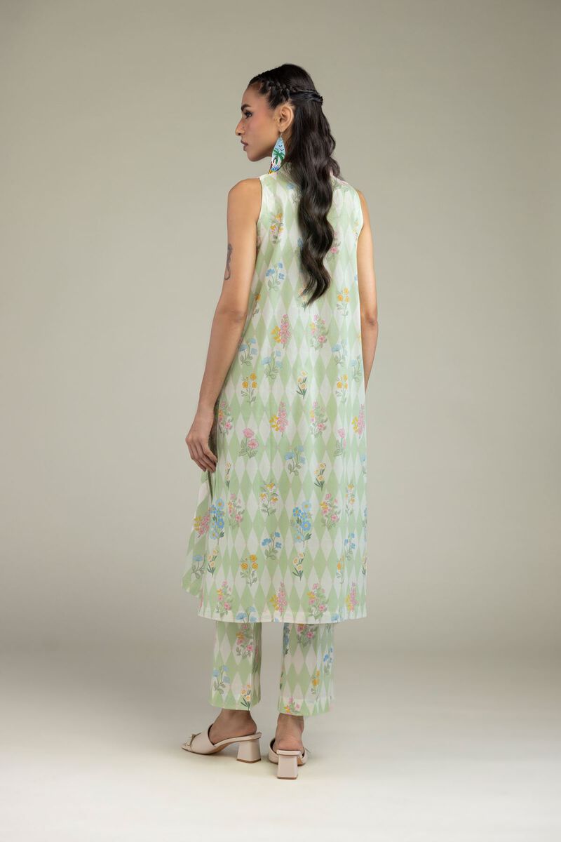 Printed | Cambric | Sleeveless Floral Kurta | USD 24.50