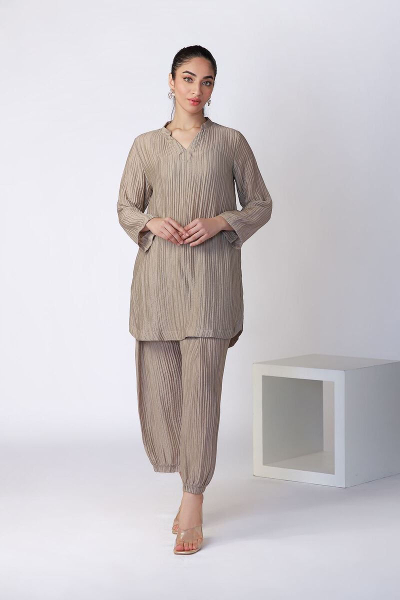 Dyed | Ripple Crinkle | Kurta | USD 25.00