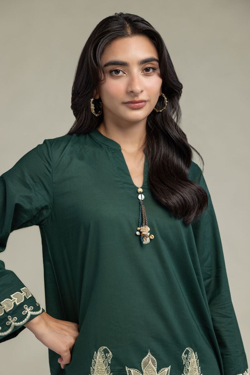 Cambric | Floral Green Kurta | USD 45.00