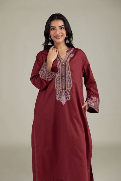Embroidered | Cambric | Floral Cambric Kurta | USD 35.00