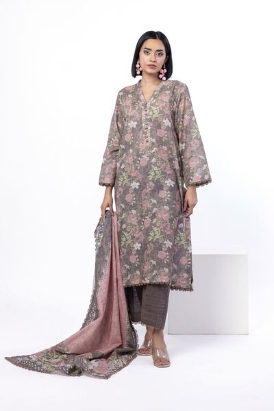 Printed | Textured Cotton | Tailored 3 Piece | USD 45.00