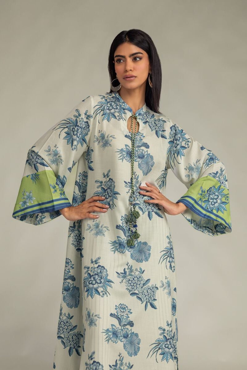 Printed | Raw Silk | Floral Silk Kurta | USD 40.00