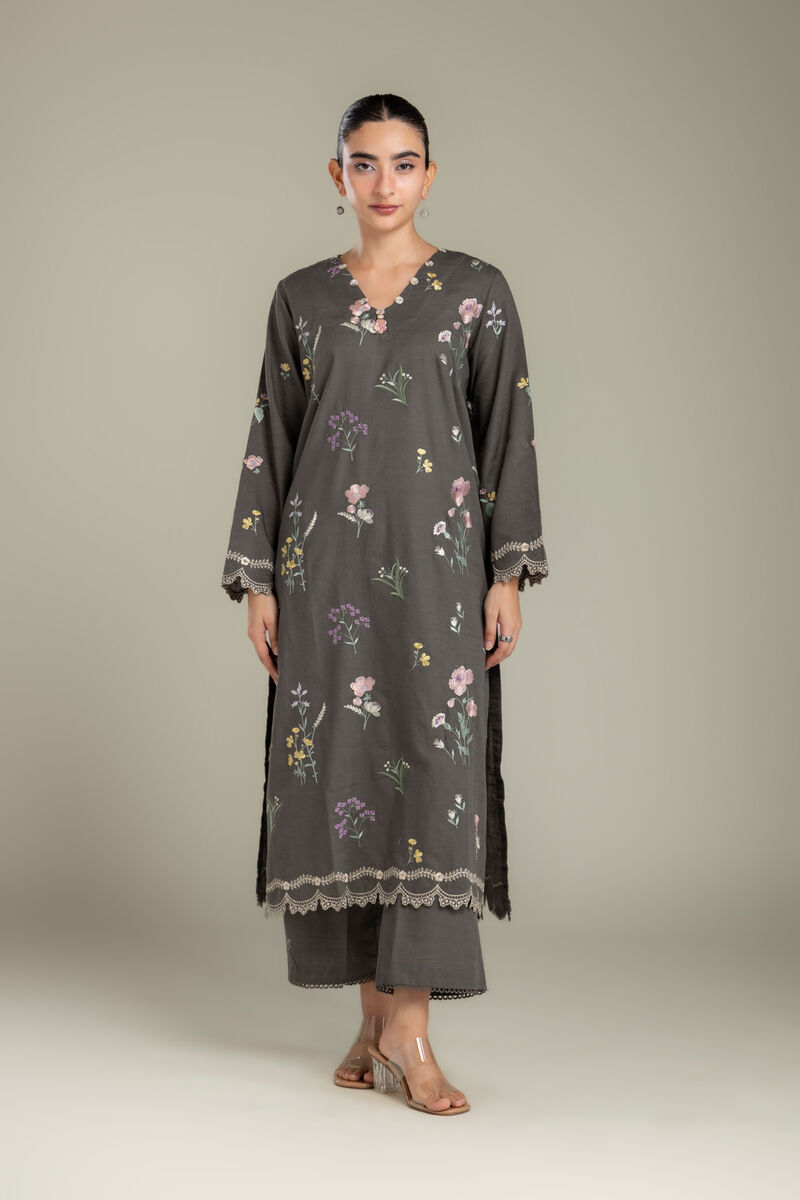 Embroidered | Light Khaddar | Fabrics 2 Piece | Top and Bottom | null