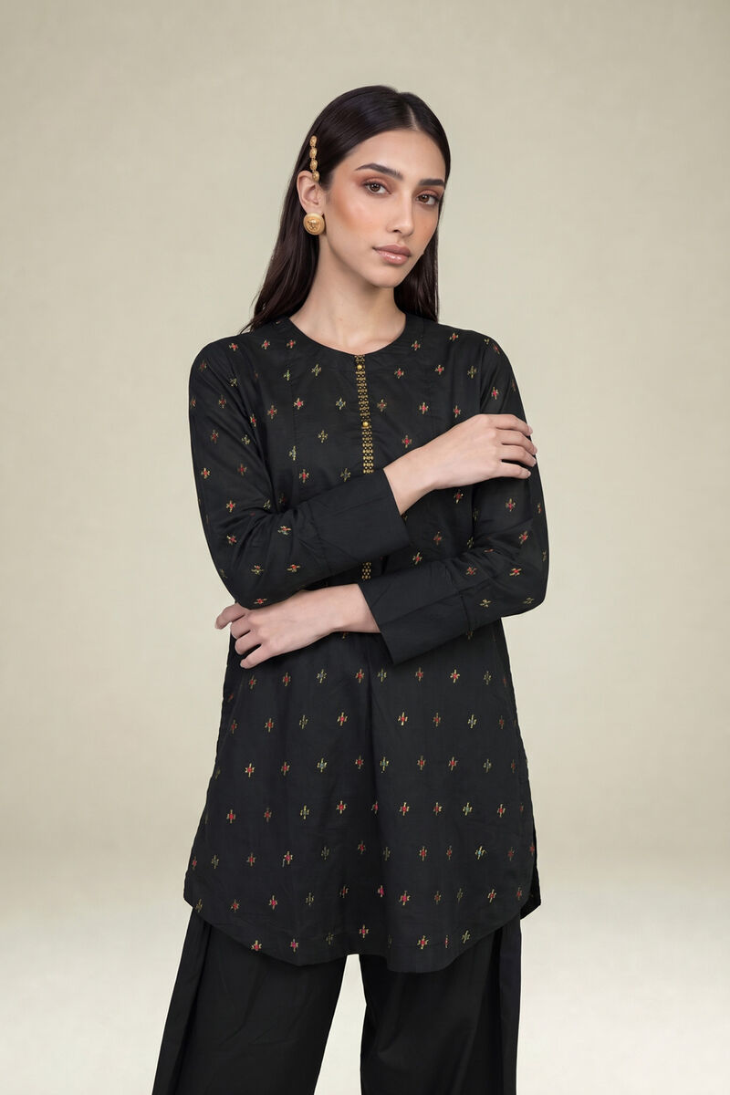 Embroidered | Cambric | Black Cambric Kurta | USD 40.00