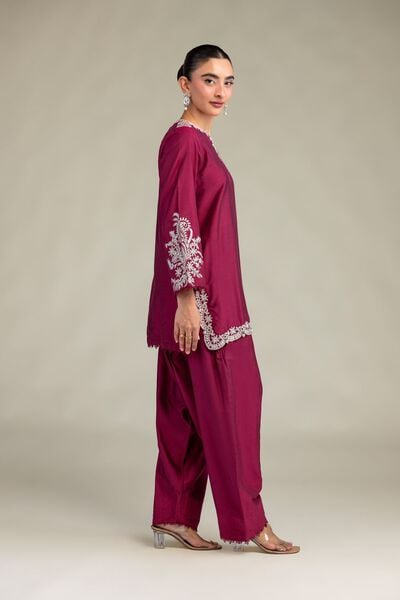 Printed | Raw Silk | Solid Silk Shalwar | USD 30.00