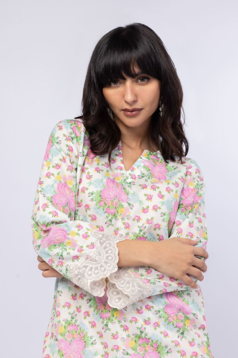 Embroidered | Crosshatch Raw Silk | Kurta | USD 40.00