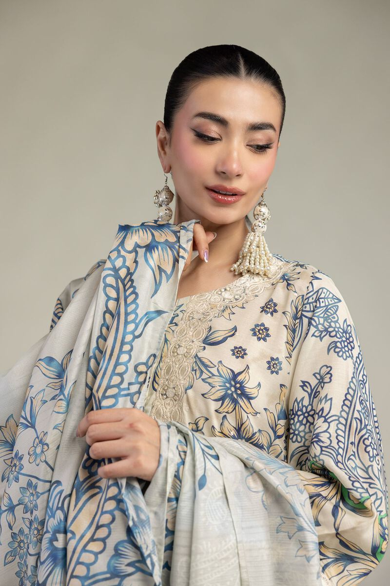 Embroidered | Polyester Silk | Floral Silk Dupatta | USD 30.00