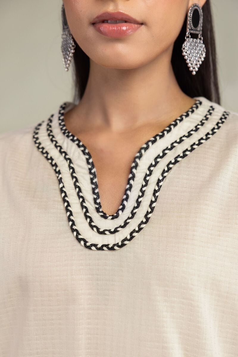 Embroidered | Cotton Dobby | Floral Cotton Kurta | USD 40.00