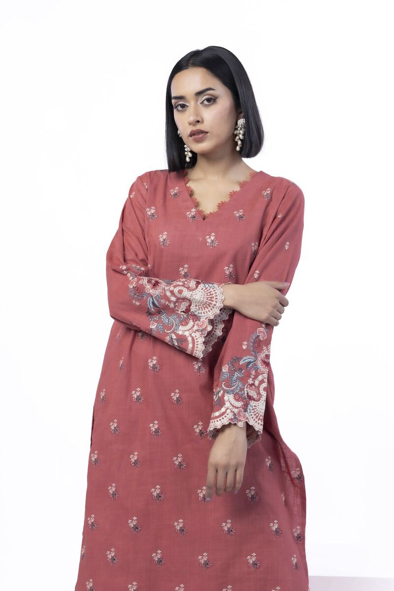 Embroidered | Heavy Textured Cotton | Tailored 2 Piece | Top and Bottom | USD 45.00