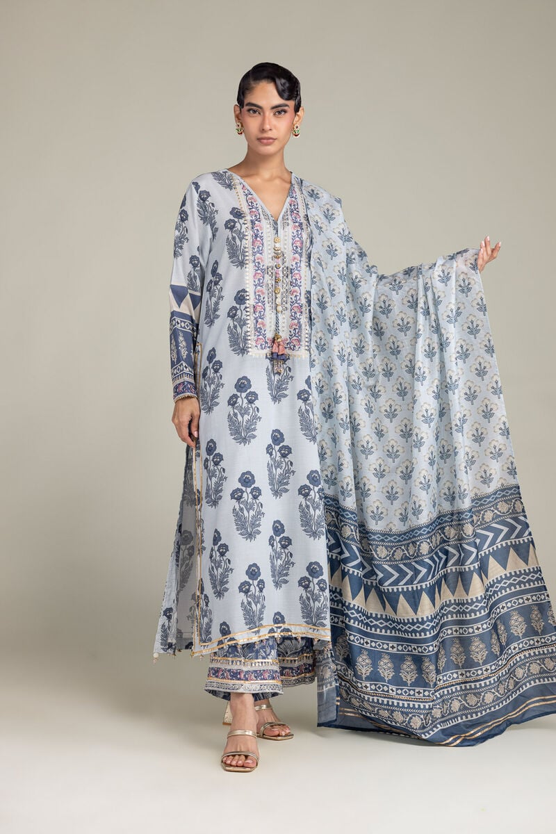 Embroidered | Polyester Silk | Floral Silk Dupatta | USD 35.00