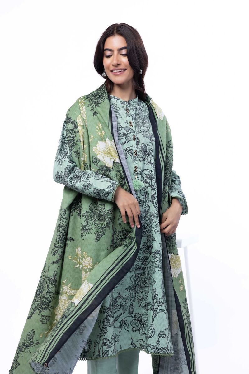 Printed | Light Khaddar | Tailored 3 Piece | USD 45.00