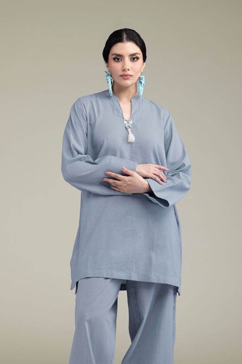 Dyed | Blended Linen | Short Solid Kurta  | USD 35.00