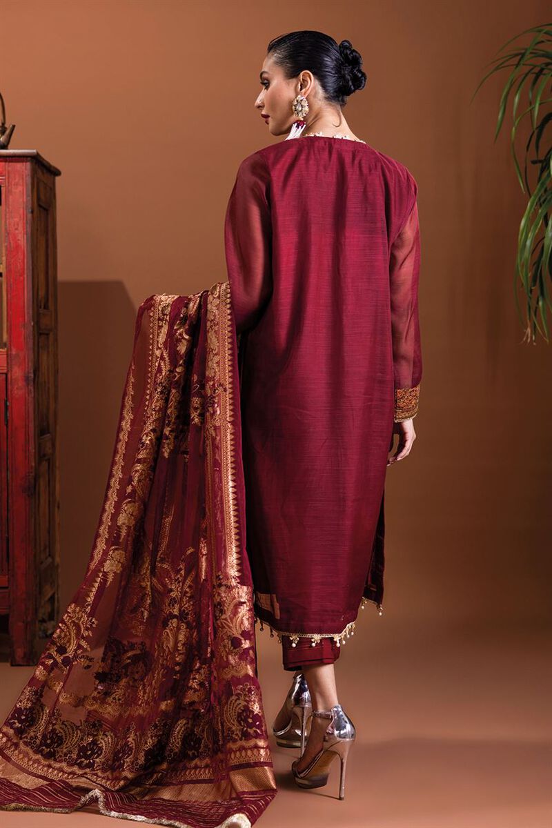 Embroidered | Polyester Organza | Fabrics 3 Piece | null