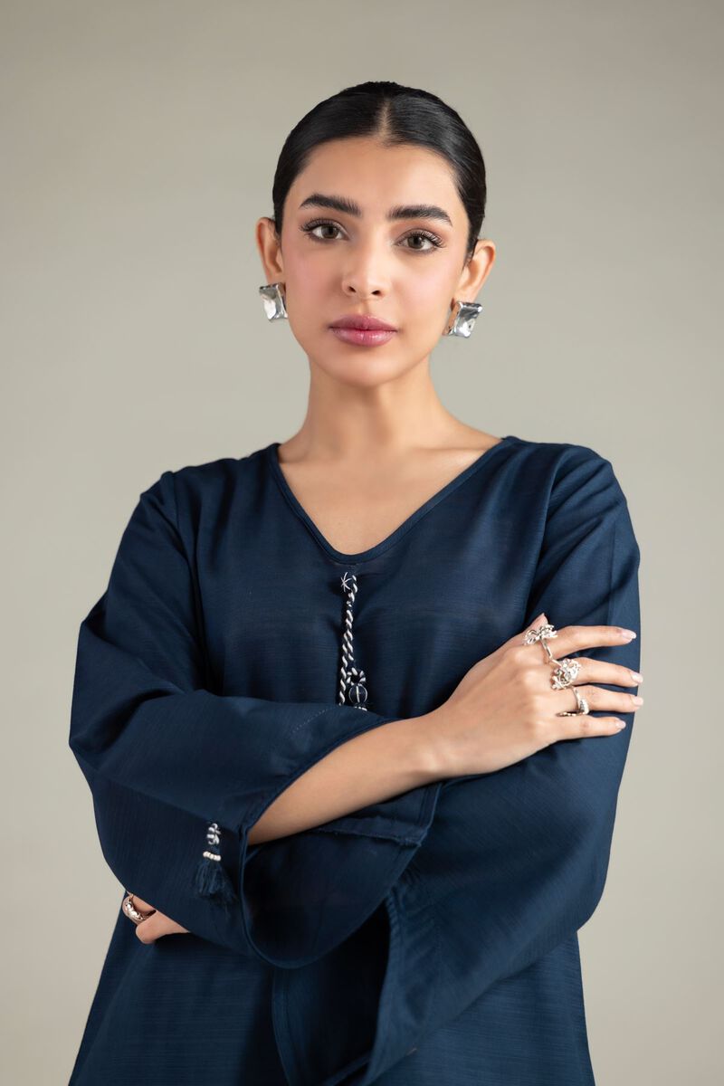 Dyed | Textured Cotton | Short Solid Kurta | USD 35.00