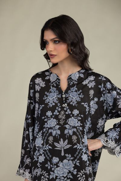 Embroidered | Lawn | Black Lawn Kurta | USD 35.00