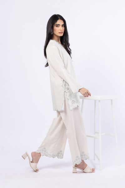 Embroidered | Linen Cotton | Pants | USD 23.00