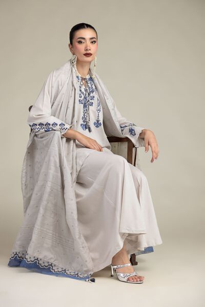 Embroidered | Polyester Silk | Embroidered Silk Dupatta | USD 40.00