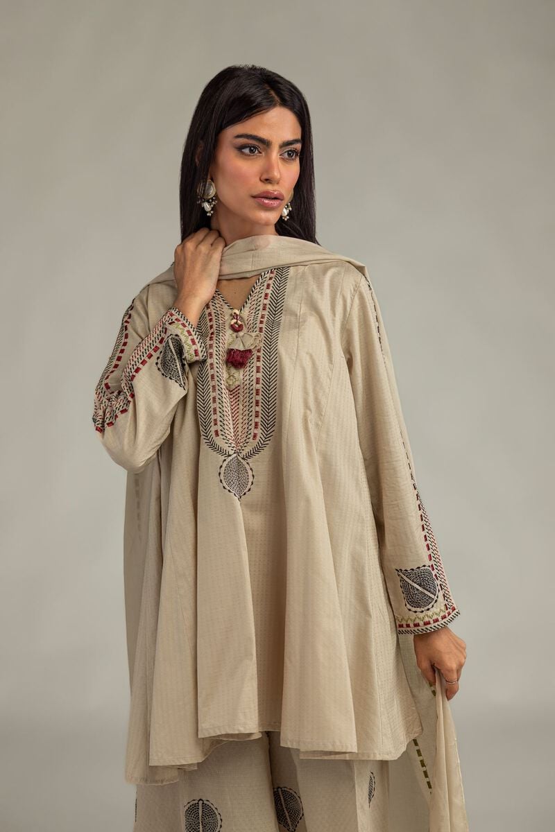 Embroidered | Lawn | Beige Lawn Dupatta | USD 35.00