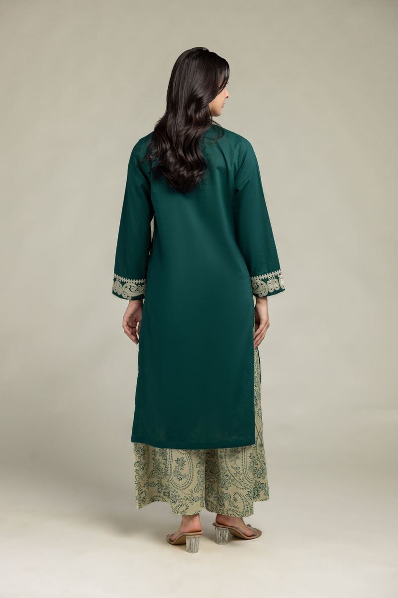 Embroidered | Cambric | Green Cambric Kurta | USD 45.00