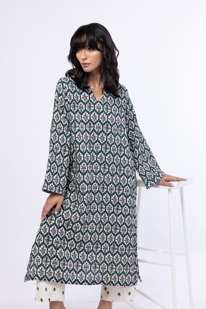 Printed | Double Layer Striped | Kurta | USD 17.50