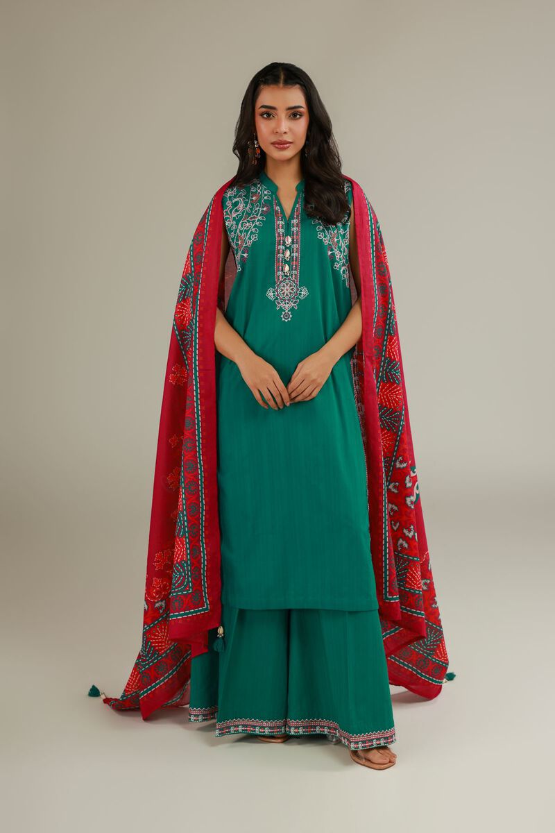 Embroidered | Cotton Net | Floral Tassel Dupatta | USD 25.00