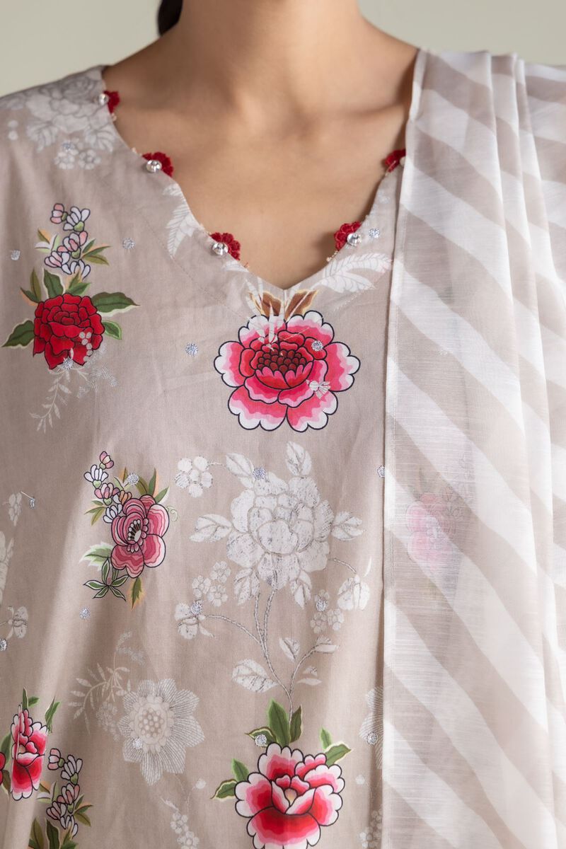 Embroidered | Cambric | Floral Tailored 3-Piece | USD 80.00