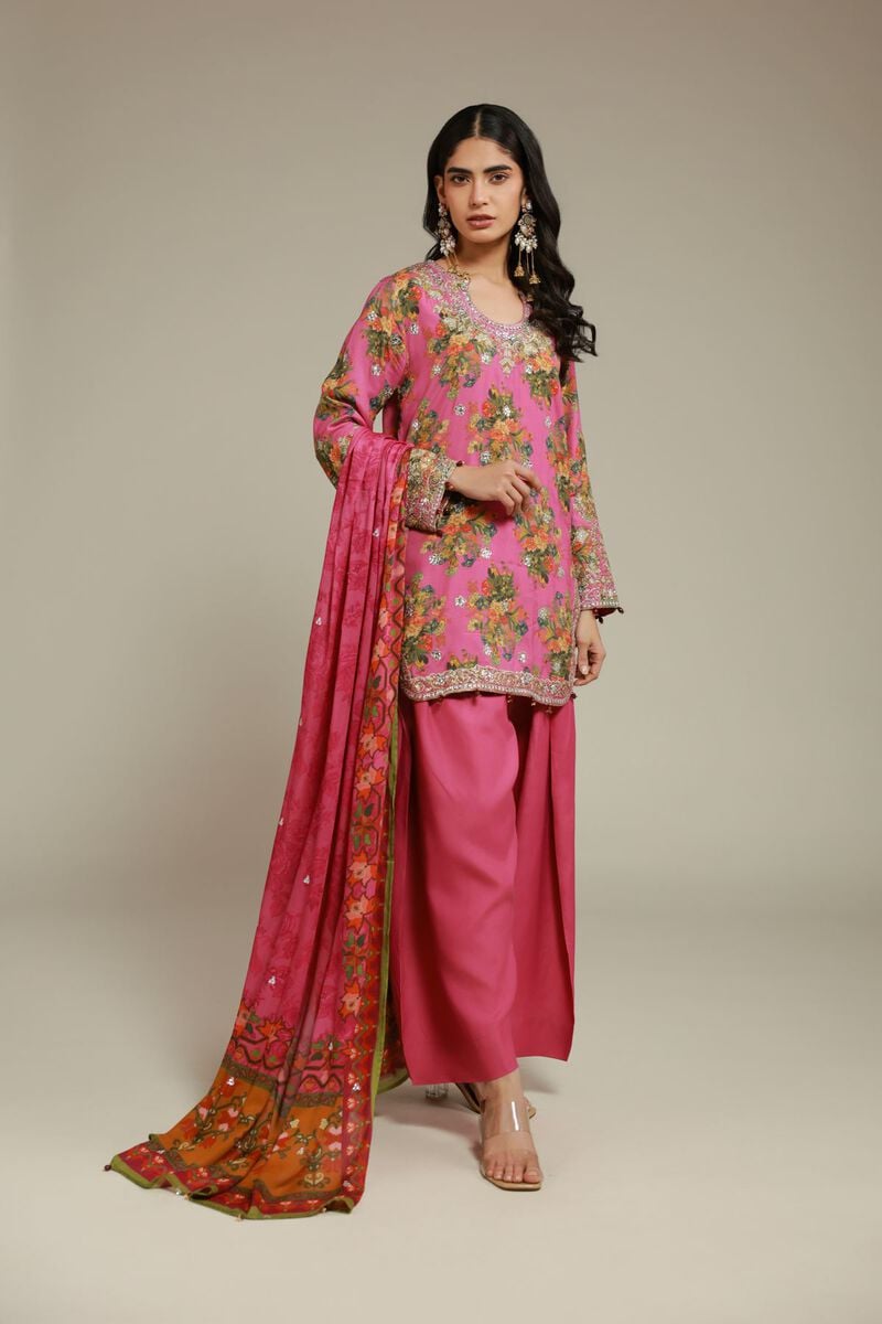 Embroidered | Raw Silk | 3 Piece Co-ord Set | USD 145.00