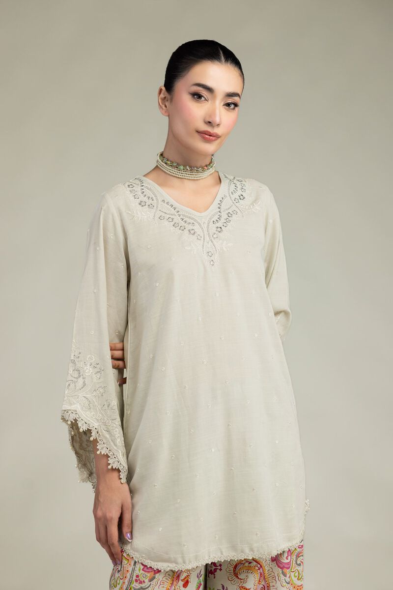 Embroidered | Raw Silk | Short Silk Kurta | USD 55.00