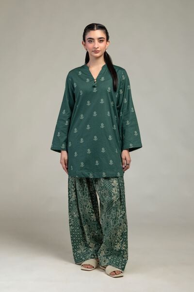 Printed | Cotton Dobby | Floral Green Shalwar | USD 30.00