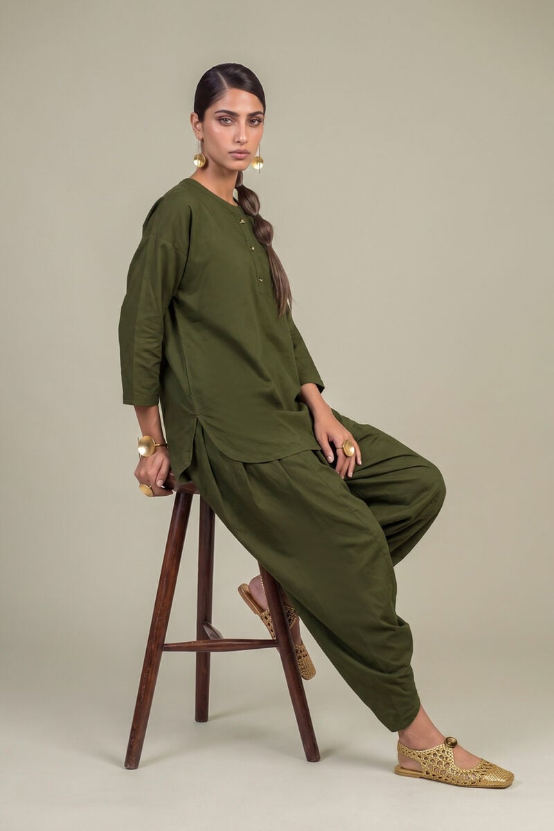 Dyed | Cotton Dobby | 2-Piece Tailored Set | USD 45.00