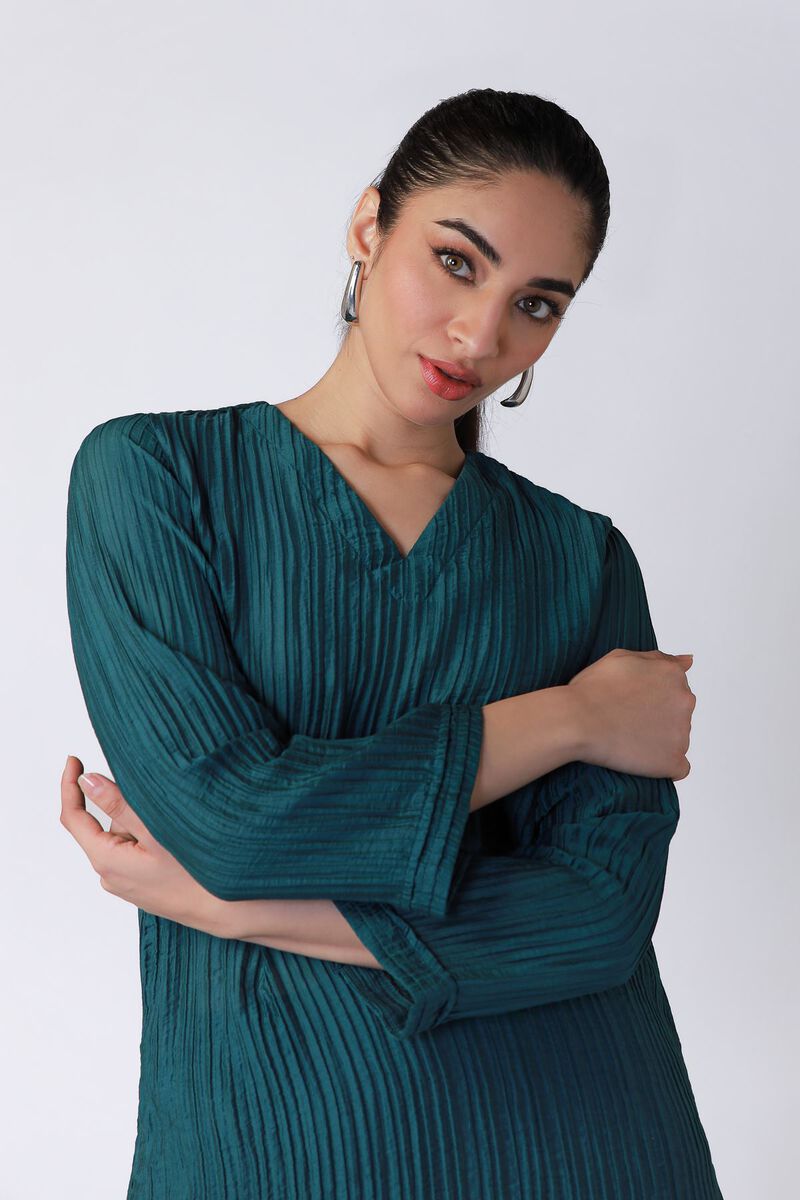 Dyed | Ripple Crinkle | Kurta | USD 25.00