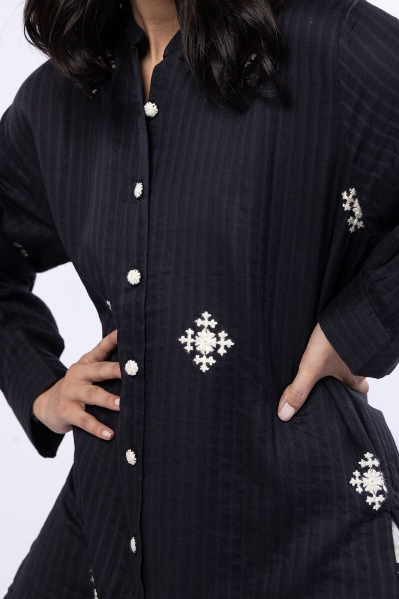 Embroidered | Double Layer Striped | Kurta | USD 20.00