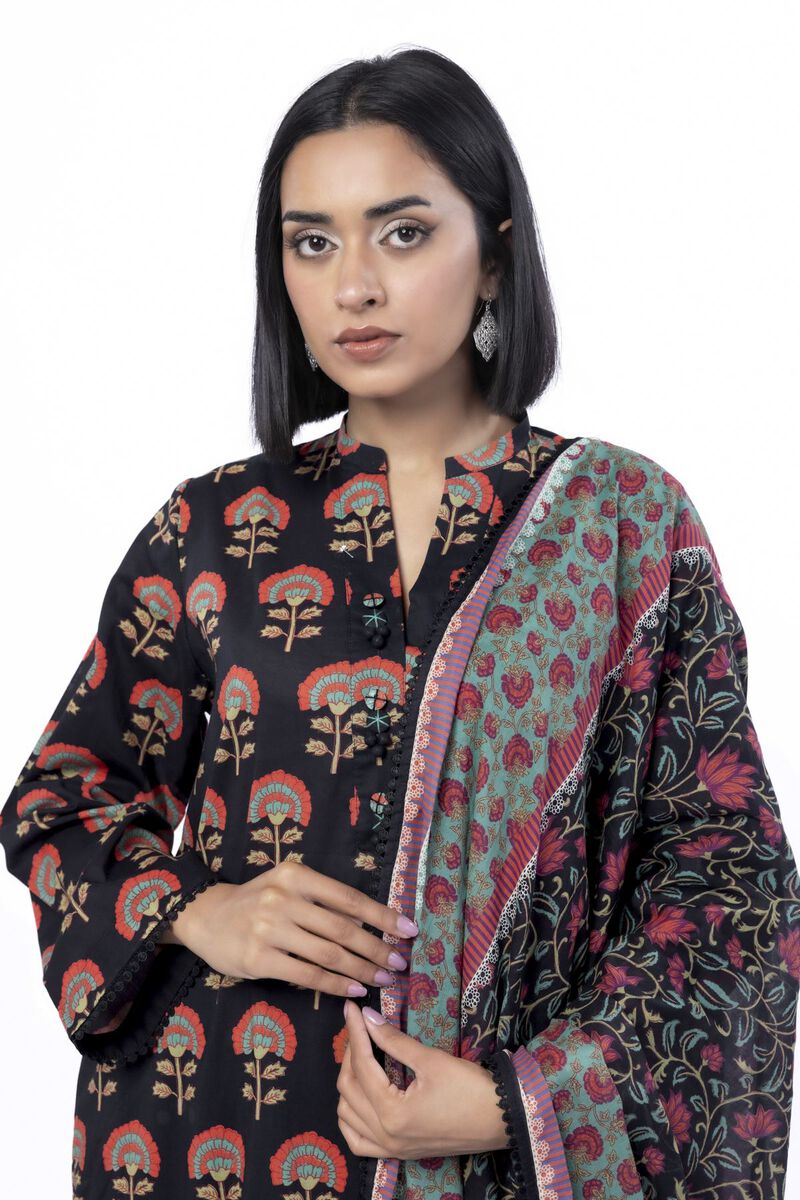 Printed | Cotton | Tailored 3 Piece | USD 22.50