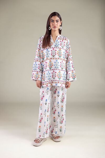 Embroidered | Textured Weave | Trousers | USD 30.00