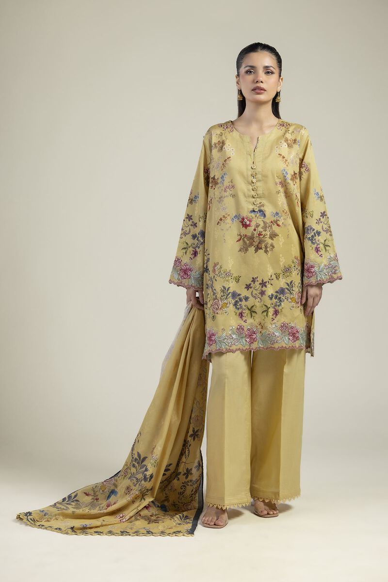 Embroidered | Jacquard | Jacquard Tailored 3-Piece | USD 75.00