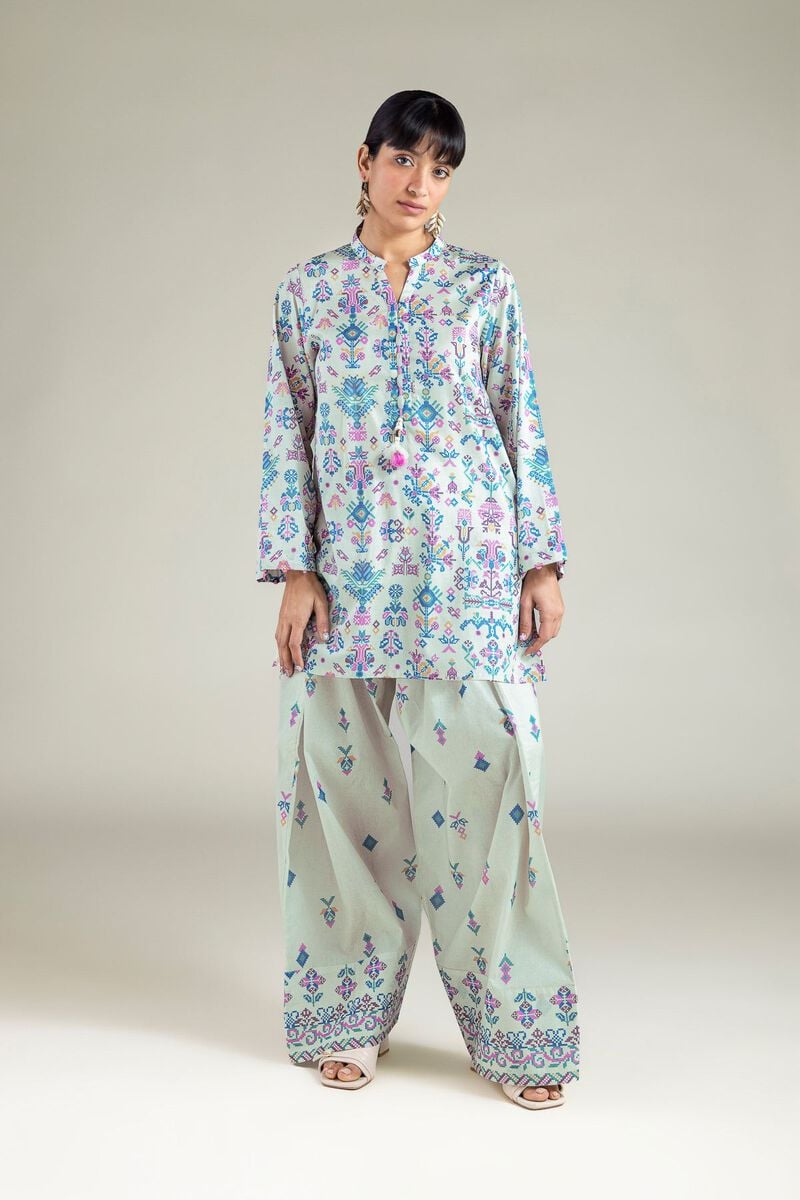 Printed | Cambric | Cambric Tailored 2-Piece | USD 40.00