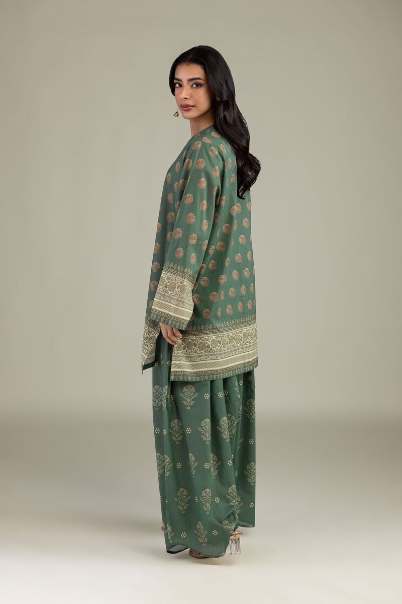Printed | Cambric | Green Tailored 2-Piece | USD 45.00