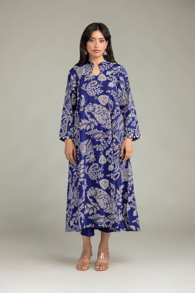 Cambric | Floral Navy Kurta | USD 45.00